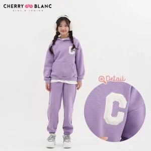체리블랑 후드크롭기모상하세트 키즈,주니어