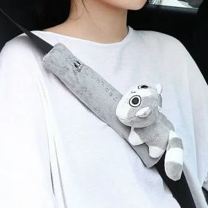 차량용 안전벨트커버 강아지 고양이 인형 쿠션 가드
