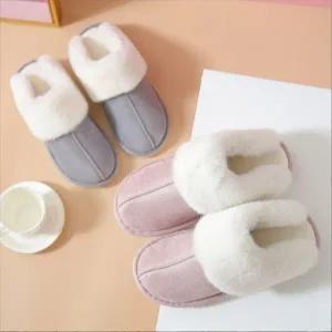 스티치 양털실내화 겨울 털신 털슬리퍼 거실화 방한화