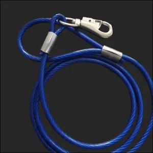 국산 코팅 와야 와이어 8mm 파랑 애견 산책 개 리드줄쇠사슬 대형 체인 튼튼한 철줄 개줄