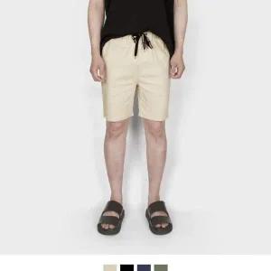 남자반바지 밴딩바지 허벅돼바지 스판 린넨반바지