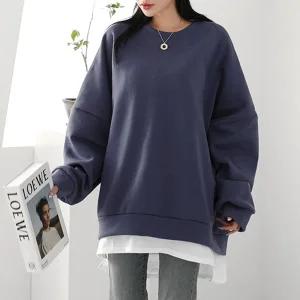 패퍼 기모 레이어드 빅 박스 맨투맨_BDTG464