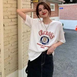 여름 옷 바지 세트 학생 캐주얼 반팔 티 오버핏