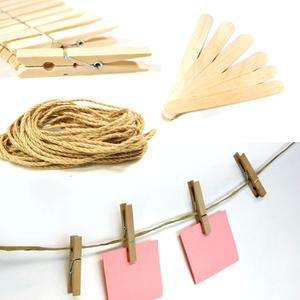 나무집게/사진집게/마사끈/마끈/하드바/나무스틱/인테리어집게/포토집게/벨크로찍찍이테이프