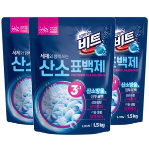 비트 O2 세제와 함께 쓰는 산소표백제 1.5kg 3개