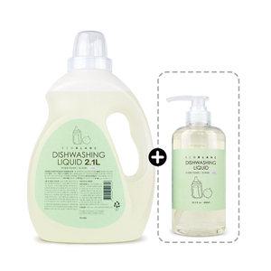 1&1 에코블랑 젖병세정제 주방세제 과일 채소용 2.1L & 600ml
