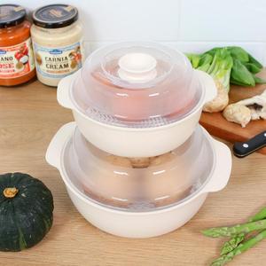 찜 용기 감자 그릇 찜기 전자레인지 고구마 계란찜 전자렌지 만두 라면용기 이유식 중형 소형 세트