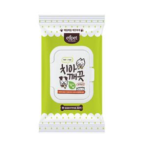 에티펫 치아깨끗 30매(캡) x 3개 강아지 고양이 물티슈