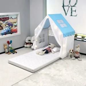 빅 하우스  블루) 싱글 플레이 텐트 캐노피 어린이 공주 침대
