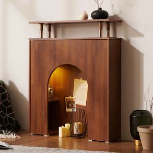 오키 LED 슬림 벽난로 콘솔 수납장 장식장