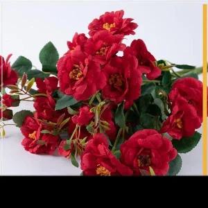 [셀러허브]조화 와일드로즈 우아한 장미 실크플라워 레드 소품 (S8102530)