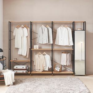 모던하임 W2800 거울형 드레스룸 행거 시스템장