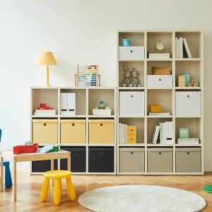 샘 폴리 수납바스켓 (대) 뚜껑포함 샘책장호환 수납박스 정리