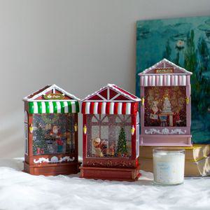 유알티홈 크리스마스 오르골 장식 소품 3종 산타카페 케이크샵 인테리어 선물