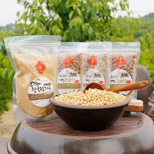 [감로이슬] 국산콩 생청국장(1kg) / 청국장 가루(500g)