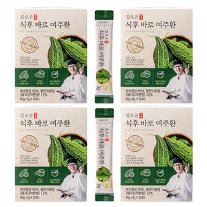 TV홈쇼핑 김오곤 원장 식후 바로 여주환 4개월분 +체험분 10포/국내산 여주분말+돼지감자분말 효도 선물