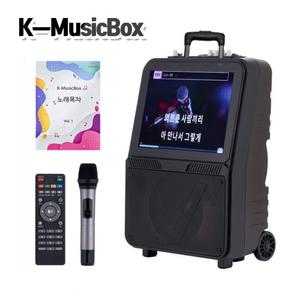 k-뮤직박스 이동식 휴대용 노래방 마이크 대용량 배터리 AV-1000