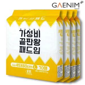 개님의패드 강아지 배변패드 중형 45x60cm 4팩 총280매