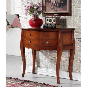 [자르파라]레트로 엔틱 2단 서랍형 원목 콘솔 / 낮은 작은 와이드 높은 안방 테이블 주방 현관