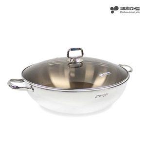 [키친아트] 그랑제 통3중 인덕션가능 스텐레스 궁중전골냄비 28cm..