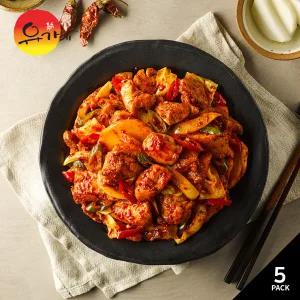 유가네 닭갈비 600g x 5팩 + 볶음밥 210g x 5팩 + 쫄면 2팩 + 치즈 27g 2팩