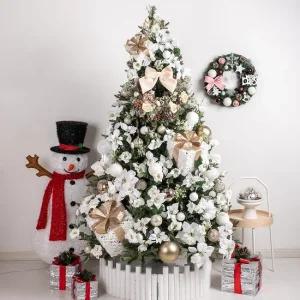 크리스마스 트리 나무 장식 풀세트 크리미로즈연그린 210cm  양면) 성탄절 PE PVC 대형 소품 용품 데코