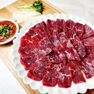 다둥이네 정육점 - 한우 뭉티기 250g  국산 암소 소고기 설도 보섭살 양념소스 포함