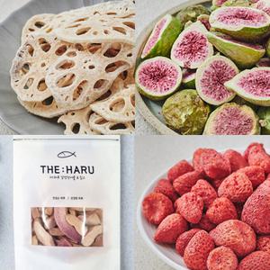 [오리지널픽_더하루]건강한 간식 동결건조 야채칩 과일칩 1 + 1 연근 은행 비트 도라지 무화과 딸기 복숭아