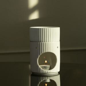 아로니카 대용량 스트라이프 아로마 오일버너 램프