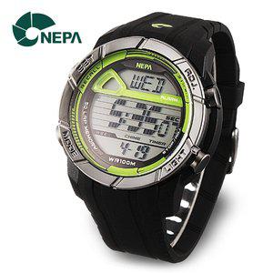 [네파] 50랩메모리 마라톤 방수 전자 스포츠 군인시계 N235-그린