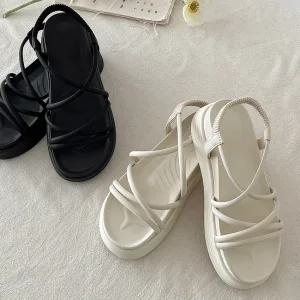 곰블리 통굽 샌들 발편한 메리제인 스트랩 여름 휴양지 쿠션 모브2 샌들힐