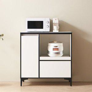 [바로방 가구]에셀 속깊은 10인용밥솥 광파오븐 렌지대 밥통선반 주방수납장 전자렌지대