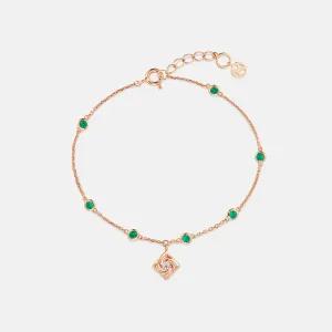 [롯데백화점]메트로시티 라 로사 비앙카 로즈 스털링 실버 팔찌 A202SB2037RPV