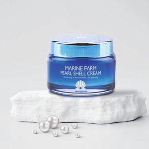 마린팜 진주조개 펄쉘 크림 피부 미백 톤업 영양 보습 바디 팔꿈치 다리 미백 크림 목하얘지는법 50ml