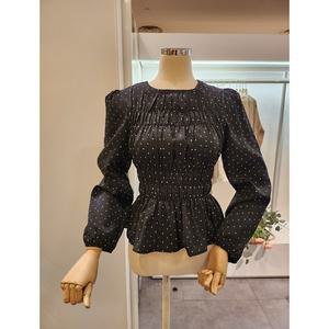 [대구백화점] [클리지]도트 스모크 셔링 블라우스(CO8WBL03)