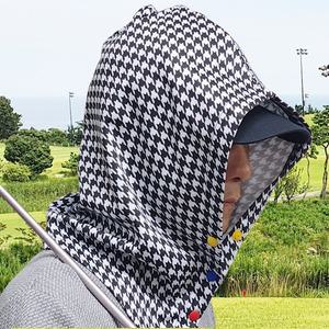 국산 골프 겨울 방한망토-안전모 위 착용가능  후드 동계용 바람막이 얼굴햇빛가리개