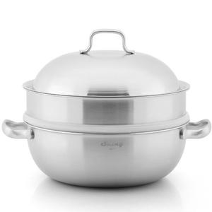 세신 퀸센스 샤이닝 스텐 통3중 파티웍 다용도 인덕션 찜기 웍 냄비 모든열원사용 30cm