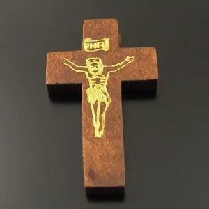 소형 목재 십자가 목걸이 INRI 기독교 천주교 기념 종교상품 하느님 선물 부활절선물 전도용품 단체주문 성경 악세사리 나무십자가