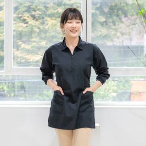 생활방수 긴팔 미용가운 원피스 앞치마 미용사복 애견