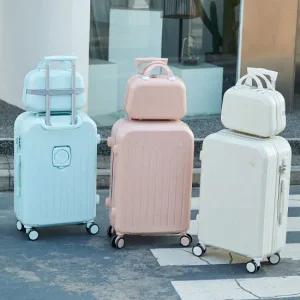 [레디백 증정] 라운드 USB충전 모던 20인치 캐리어 기내용 수화물 여행 가방