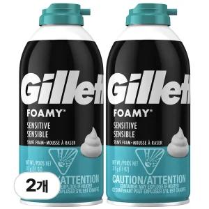 질레트 포오미 센서티브 쉐이빙폼 311g 2개 면도크림