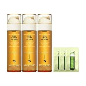 [홈쇼핑 동일] 맥스클리닉 오일 폼 클렌징 골드 캐비어 대용량 110g 3개+샘플 3개