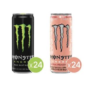 몬스터 에너지 그린 355ml 캔 24개+몬스터 에너지 피치킨 355 캔 24개