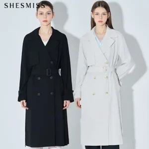 [쉬즈미스] 루나클래식 더블버튼 롱 트렌치코트