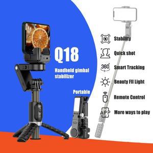 Q18 짐벌 스태빌라이저 셀카봉 삼각대 휴대폰 3 축 얼굴 추적 다기능