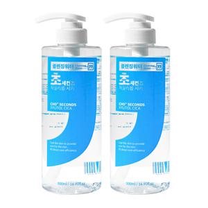 초세컨즈 자일리톨 시카 클렌징 워터 500ml 2개/ 저자극 쿨링 진정 초대용량