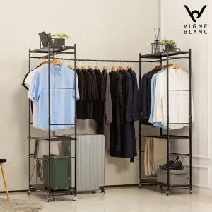 [빈블랑] 올뉴 폴딩드레스룸 확장형 1+1세트(블랙)