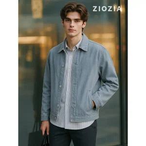 [지오지아]브러쉬 워싱 데님셔츠 자켓 (ABD5DJ1301)