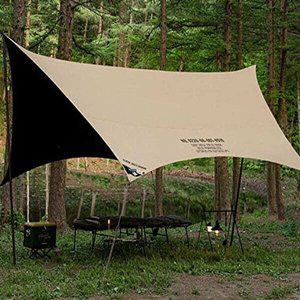 카즈미 헥사타프 캠핑 차광막 텐트 그늘막 타프 샌드-WFH2ZZD