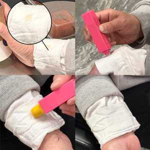 강력한 휴대용 얼룩 제거제 흰옷 섬유 기름때 제거 팬 1+1